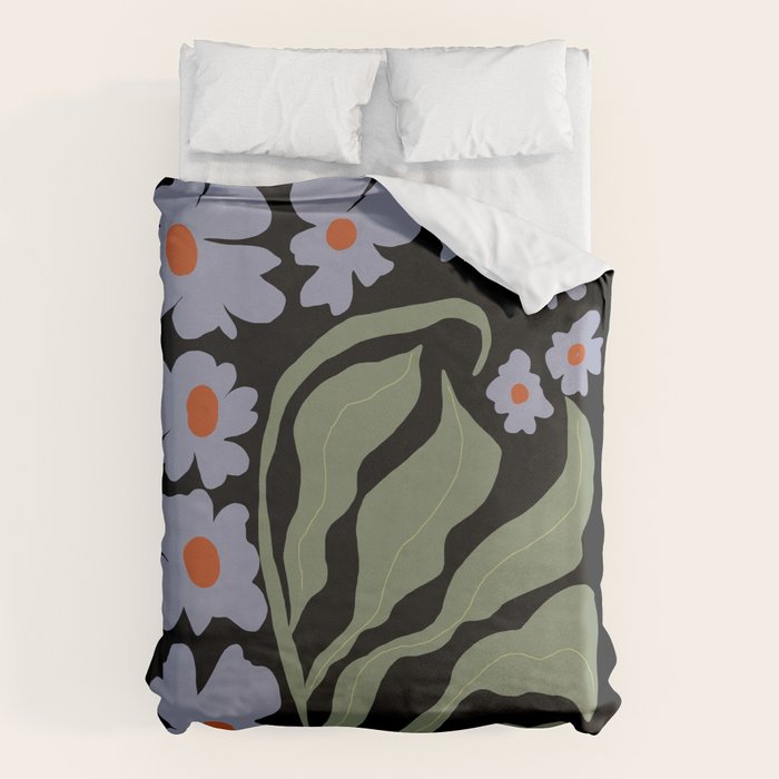 Summer night floral fun Duvet Cover Gallery Image 1