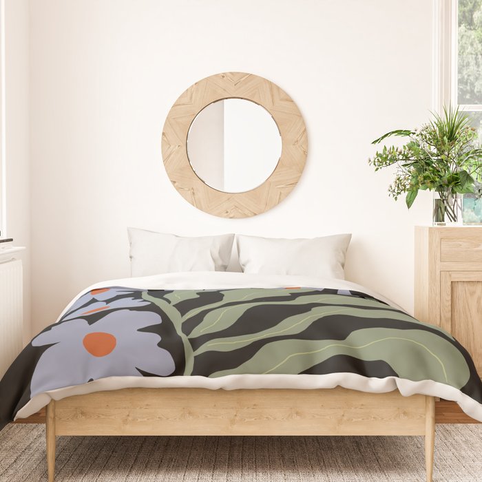 Summer night floral fun Duvet Cover Gallery Image 3