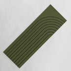 Minimal Arch XII Dark Green Modern Geometric Lines Yoga Mat Gallery Image 1