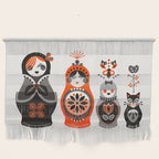 Russian Nesting Dolls - Red & Black Wall Hanging Gallery Image 1