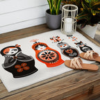 Russian Nesting Dolls - Red & Black Outdoor Rug Gallery Image 2