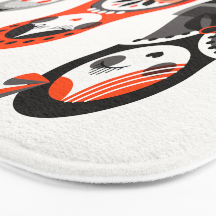 Russian Nesting Dolls - Red & Black Bath Mat Gallery Image 3