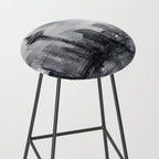 Seattle Skyline Painting Watercolor Black and White Space Needle Stool Gallery Image 2