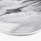 Seattle Skyline Painting Watercolor Black and White Space Needle Bath Mat Gallery Image 3