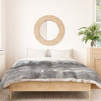 Seattle Skyline Painting Watercolor Black and White Space Needle Duvet Cover Gallery Image 3