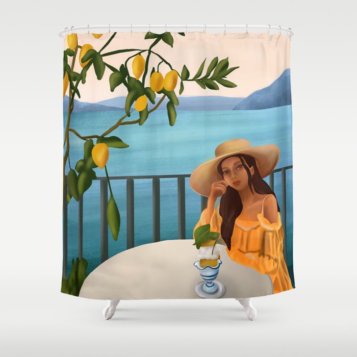 Golden Hour Serenity Shower Curtain Gallery Image 1