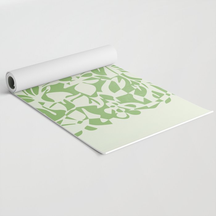 Floral Pattern: Forest Green Edition Yoga Mat Gallery Image 2