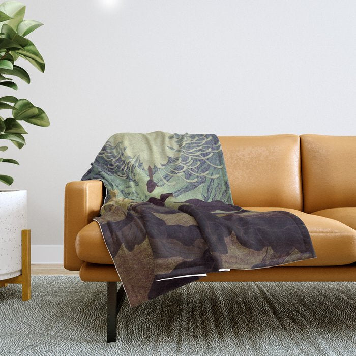 Midnight Climbing towards Kankoi Throw Blanket Gallery Image 1