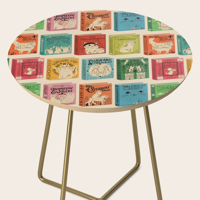 Meowsterpieces of Kiterature - Cat Literature Puns Side Table Gallery Image 2