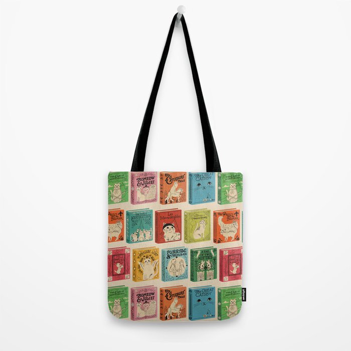 Meowsterpieces of Kiterature - Cat Literature Puns Tote Bag Gallery Image 2