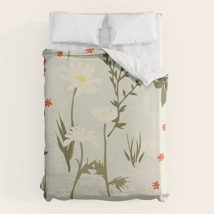 Flower market, Gdansk, Botanical Vintage art Duvet Cover Gallery Image 6