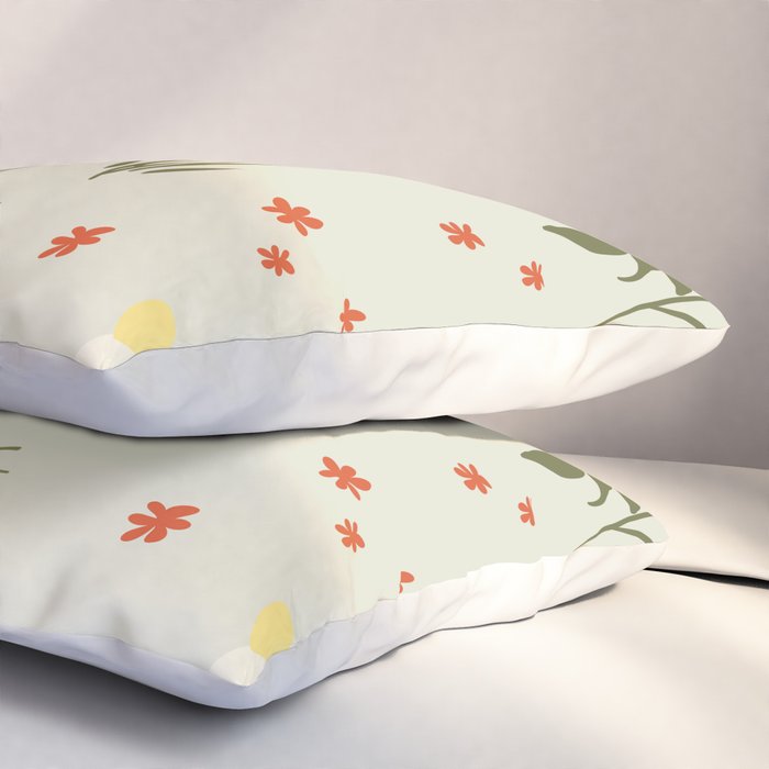 Flower market, Gdansk, Botanical Vintage art Pillow Sham Gallery Image 3