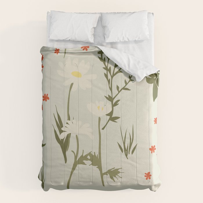 Flower market, Gdansk, Botanical Vintage art Comforter Gallery Image 6