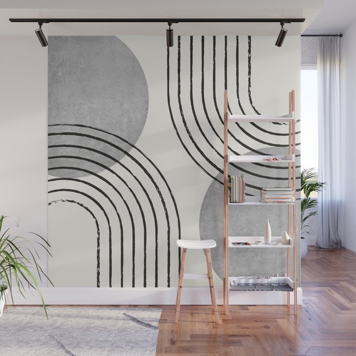 Sun Arch Double - Grey Wall Mural Gallery Image 1