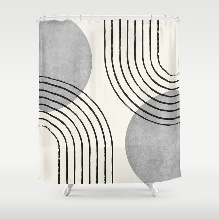 Sun Arch Double - Grey Shower Curtain Gallery Image 1