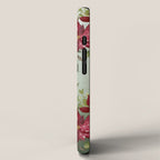 Watercolor botanical green burgundy ivory christmas floral iPhone Case Gallery Image 2