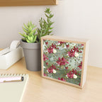 Watercolor botanical green burgundy ivory christmas floral Mini Art Print Gallery Image 2