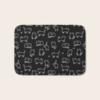 Black cats on black Bath Mat Gallery Image 1