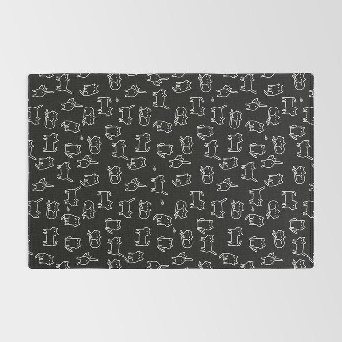 Black cats on black Rug Gallery Image 2