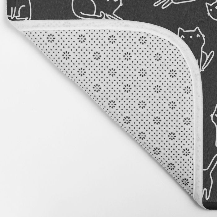 Black cats on black Bath Mat Gallery Image 2