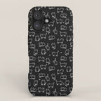 Black cats on black iPhone Case Gallery Image 1