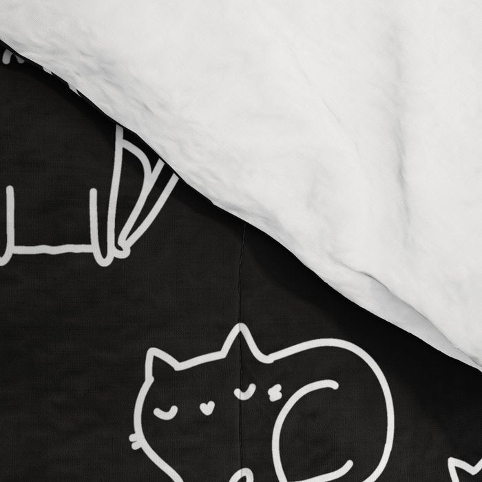 Black cats on black Comforter Gallery Image 4
