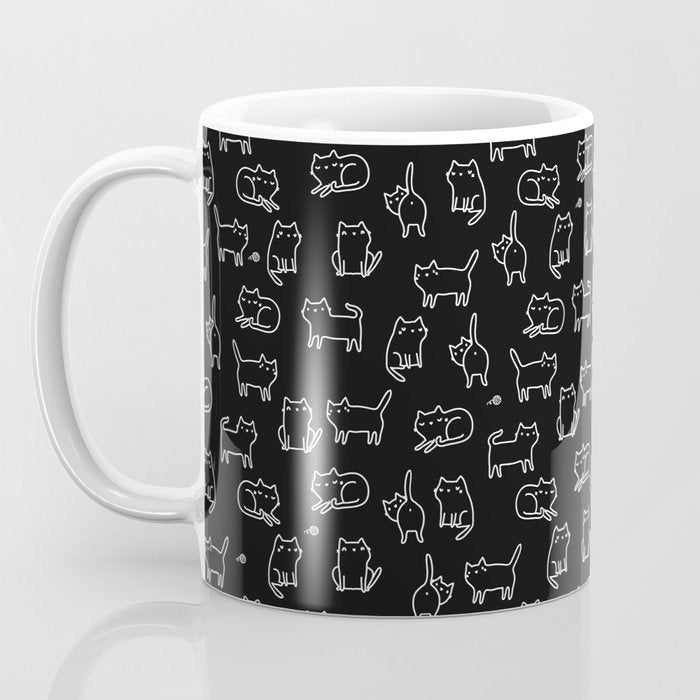 Black cats on black Coffee Mug Gallery Image 3