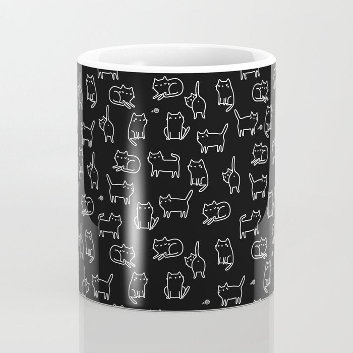 Black cats on black Coffee Mug Gallery Image 4