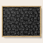 Black cats on black Serving Tray Gallery Image 1