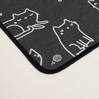 Black cats on black Desk Mat Gallery Image 4