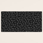 Black cats on black Desk Mat Gallery Image 3