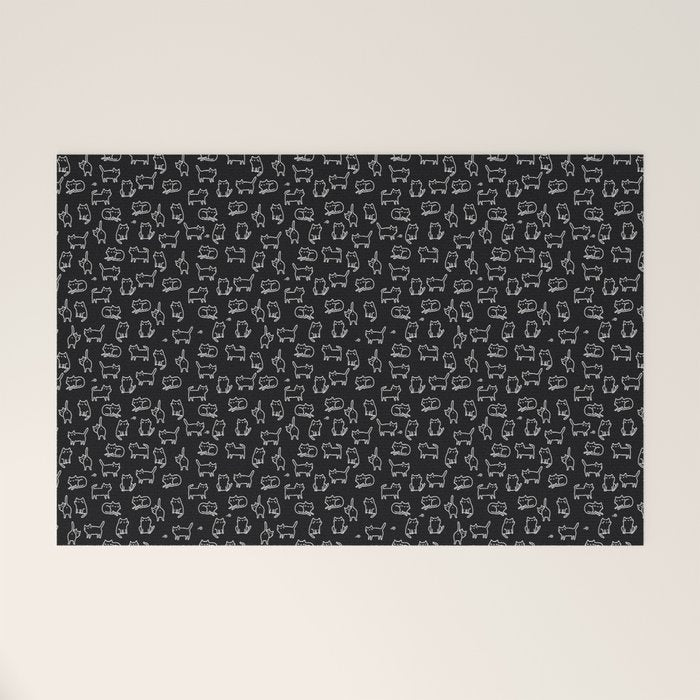 Black cats on black Welcome Mat Gallery Image 1
