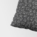 Black cats on black Pillow Sham Gallery Image 4