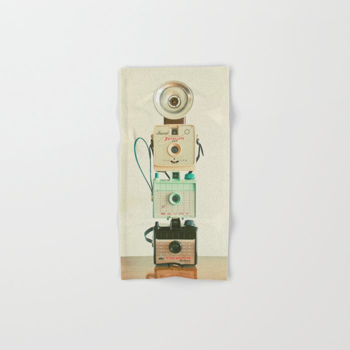Tower of Cameras Bath Towel Gallery Image 1