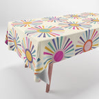 sun sun shine abstract retro mid century modern Tablecloth Gallery Image 1