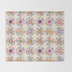 sun sun shine abstract retro mid century modern Throw Blanket Gallery Image 2
