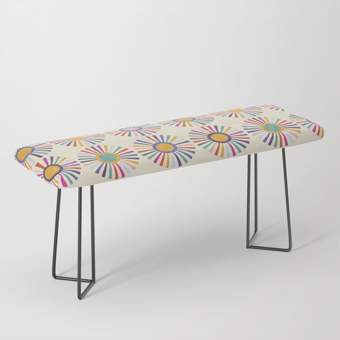 sun sun shine abstract retro mid century modern Bench Gallery Image 1