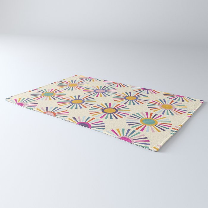 sun sun shine abstract retro mid century modern Rug Gallery Image 3