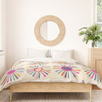 sun sun shine abstract retro mid century modern Duvet Cover Gallery Image 3