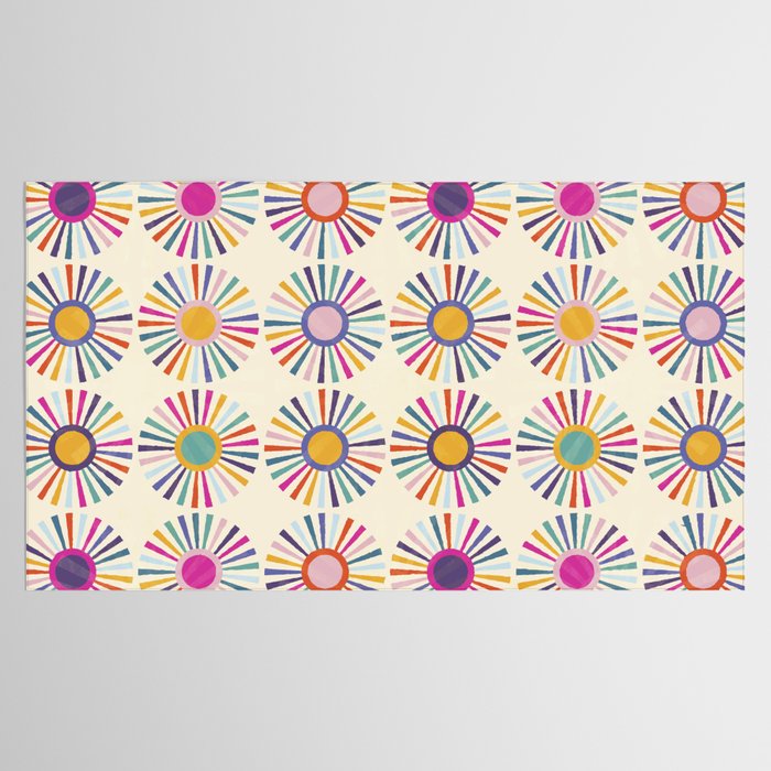 sun sun shine abstract retro mid century modern Tablecloth Gallery Image 2