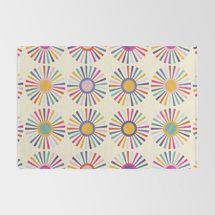 sun sun shine abstract retro mid century modern Rug Gallery Image 2