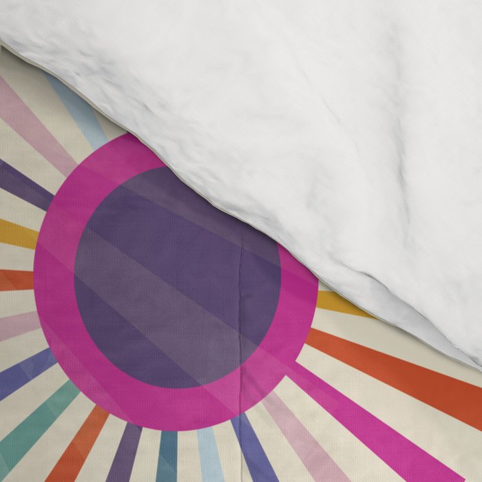 sun sun shine abstract retro mid century modern Comforter Gallery Image 4