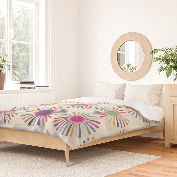 sun sun shine abstract retro mid century modern Duvet Cover Gallery Image 2