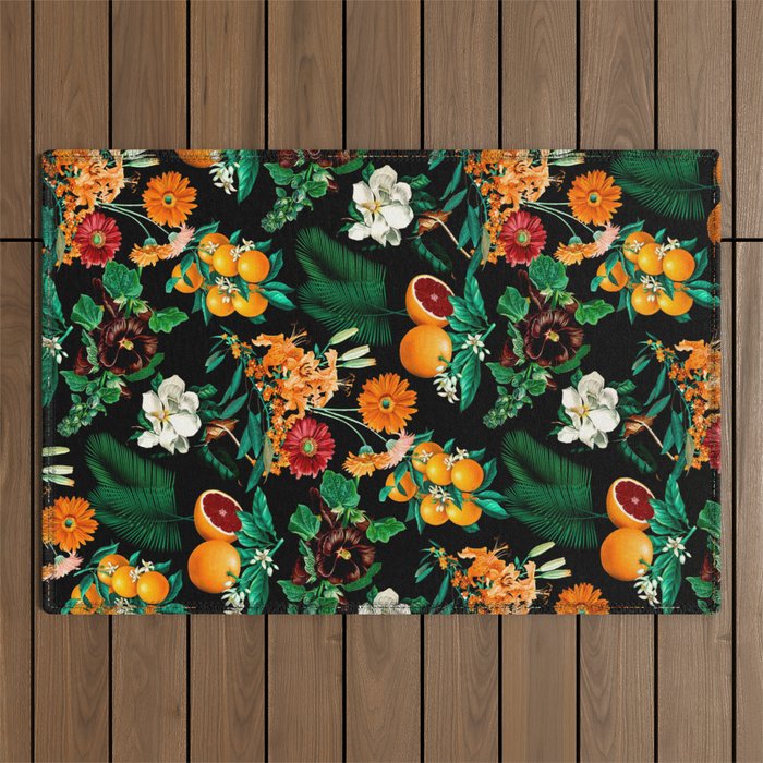 Fruit and Floral Pattern Outdoor Rug Gallery Image 1