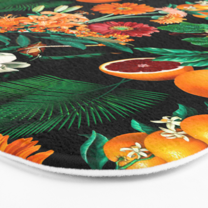 Fruit and Floral Pattern Bath Mat Gallery Image 3