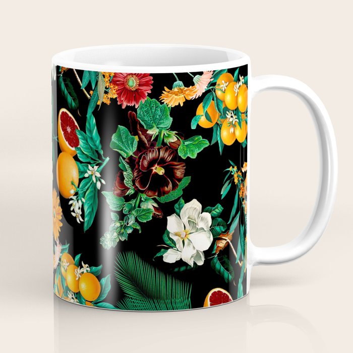 Fruit and Floral Pattern Coffee Mug Gallery Image 1