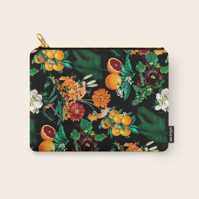 Fruit and Floral Pattern Carry All Pouch Gallery Image 1