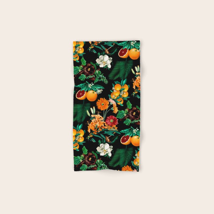Fruit and Floral Pattern Bath Towel Gallery Image 1
