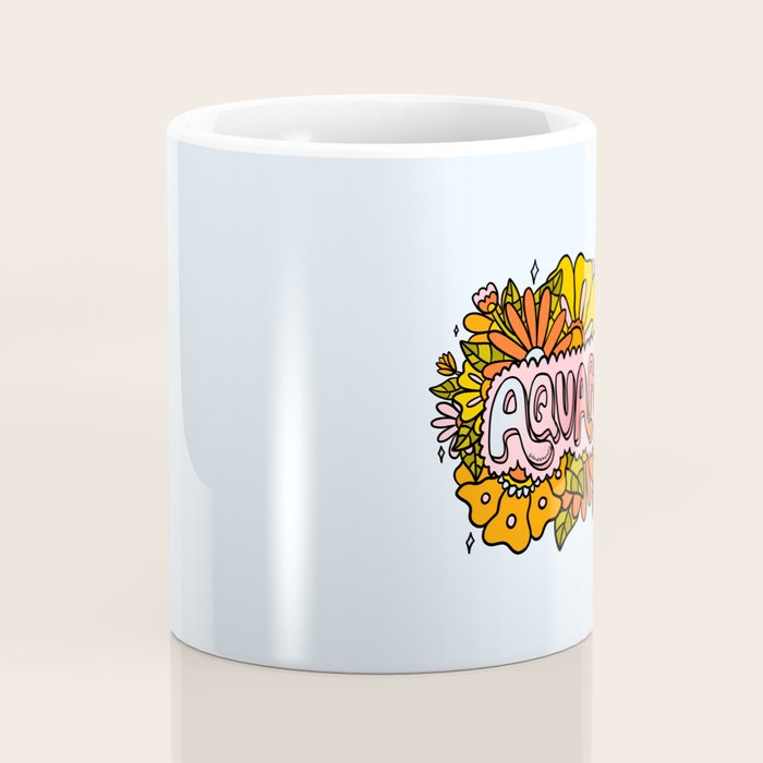 Aquarius Flowers Coffee Mug Gallery Image 4