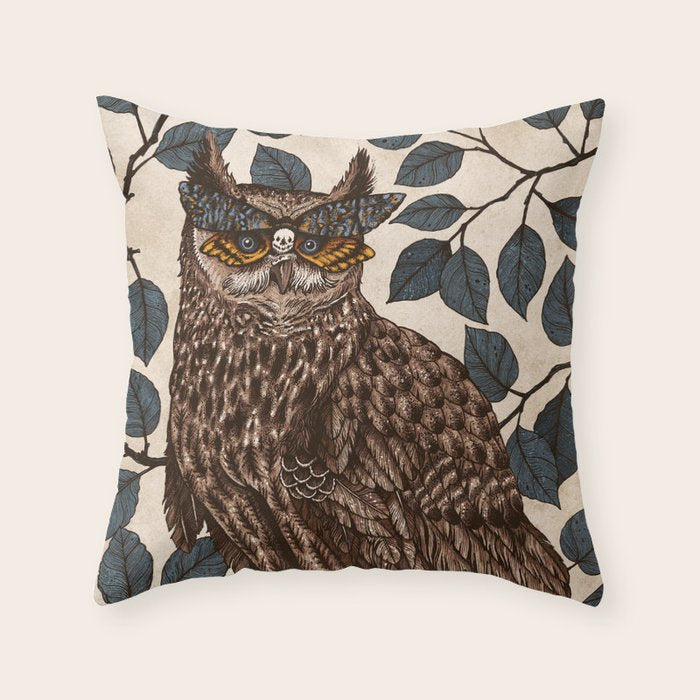 Deaths Head Throw Pillow Gallery Image 1
